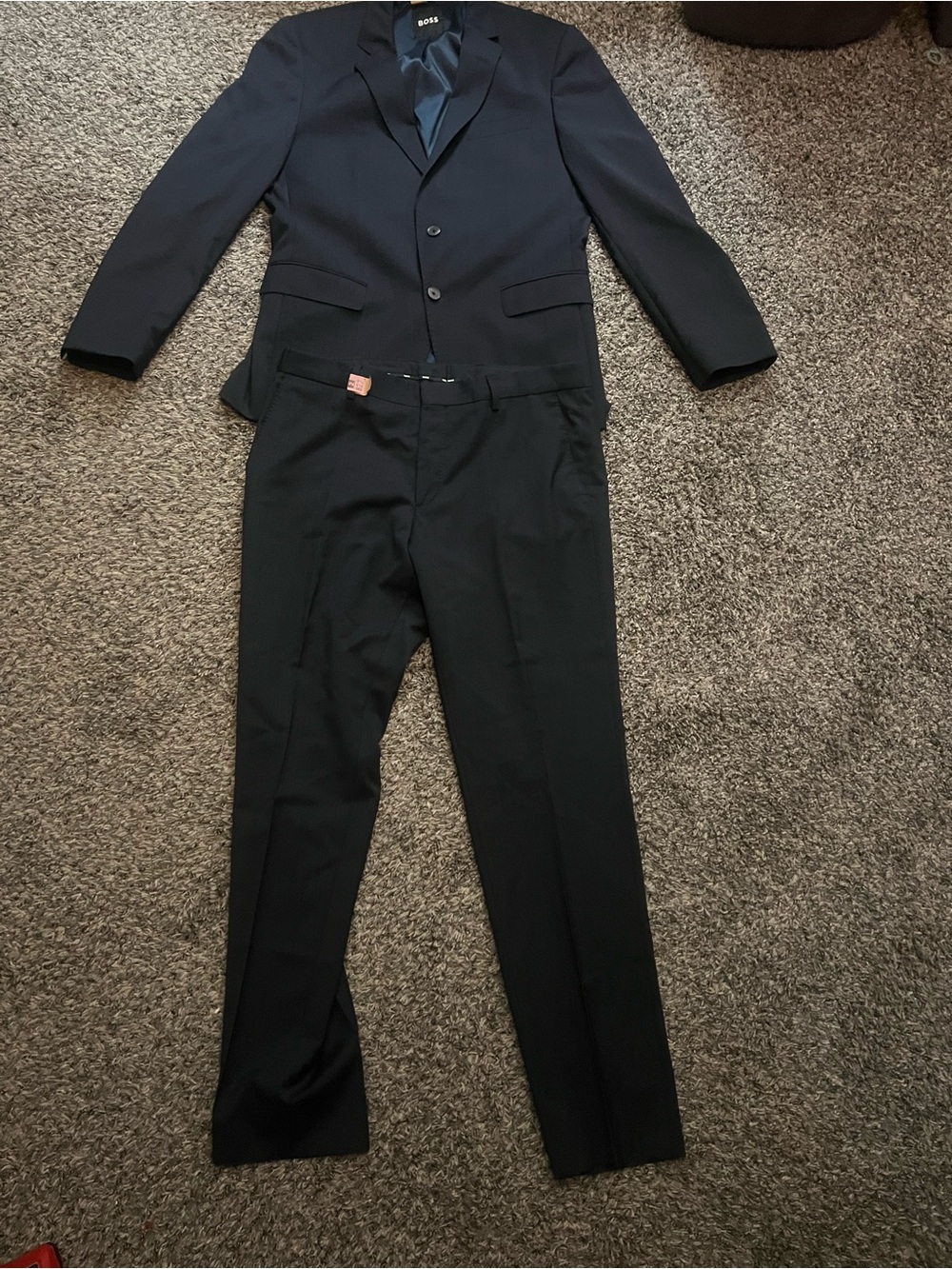 BOSS Men's Black Two-Piece Tailored Suit Jacket & Pants